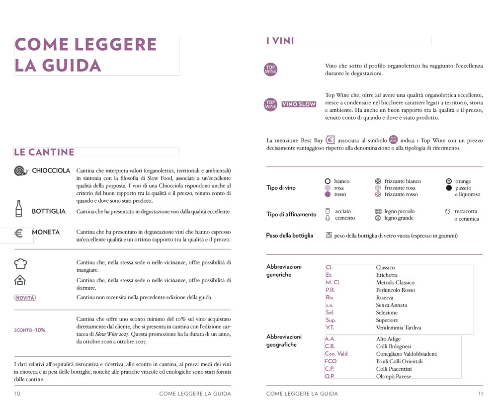 Slow wine 2027. Vite, vigne, vini