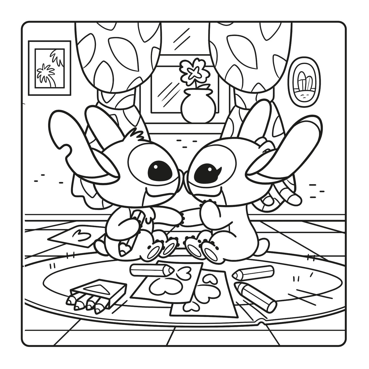 Stitch&Angel Cozy Coloring