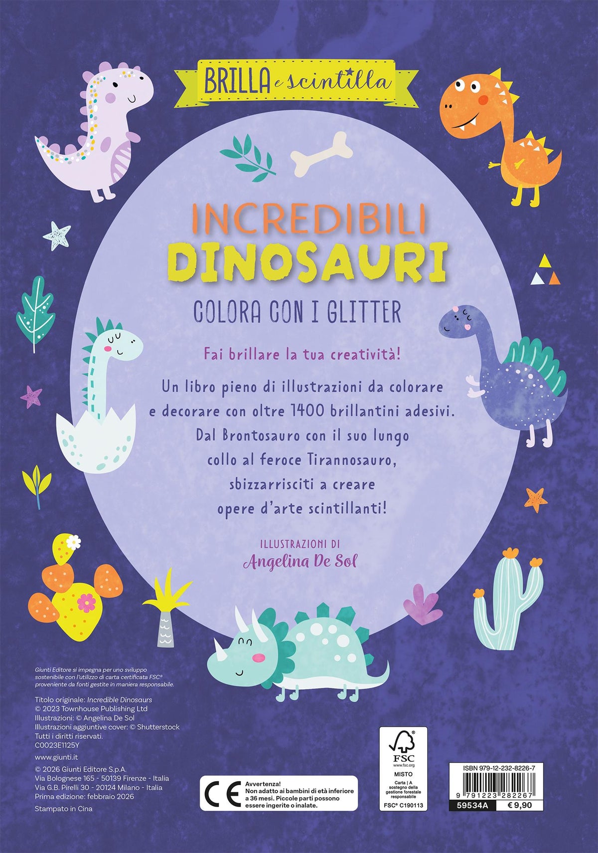 Incredibili dinosauri. Colora con i glitter