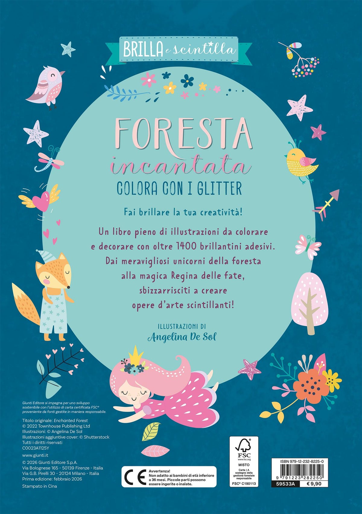 Foresta incantata. Colora con i glitter