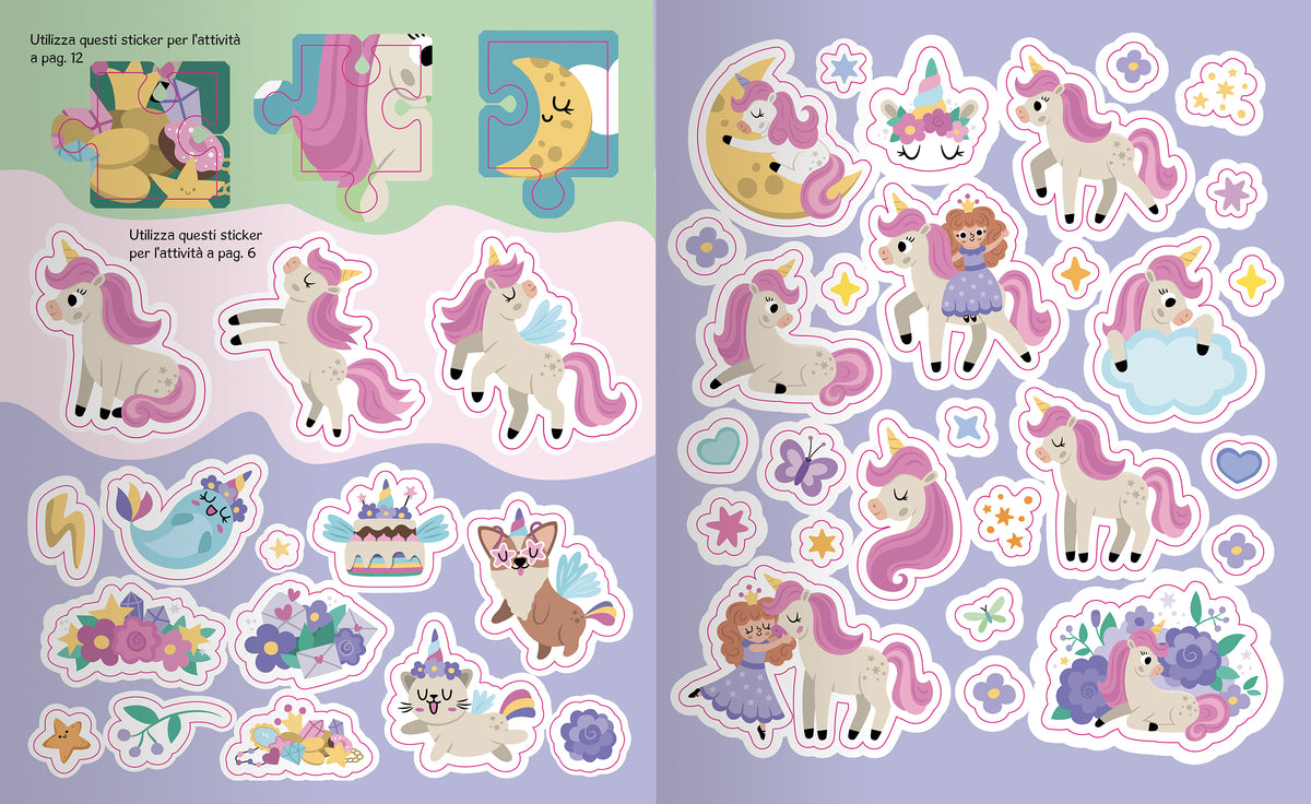 Unicorni. Giochi, Attività, Sticker
