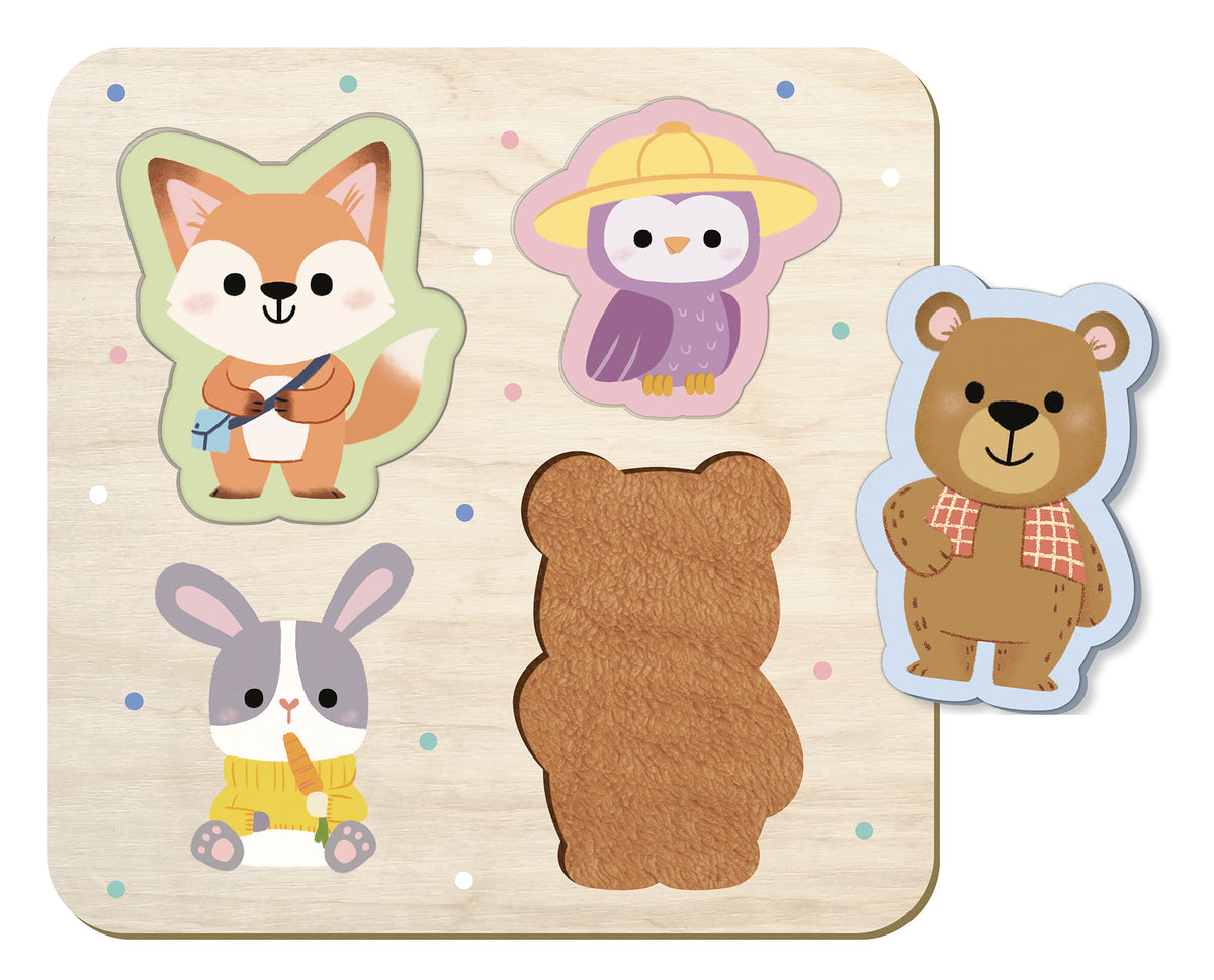 Amici del bosco. 1 libro + 1 puzzle di legno