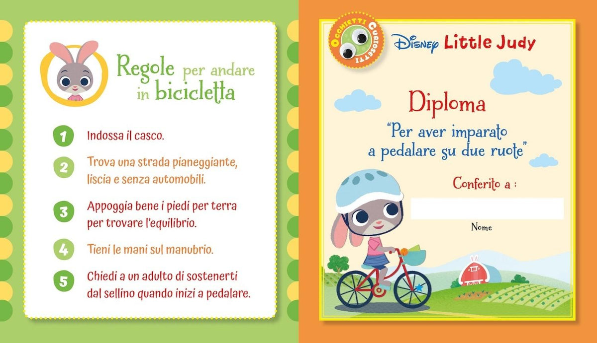 In bicicletta senza paura Occhietti curiosetti - Disney Little Judy