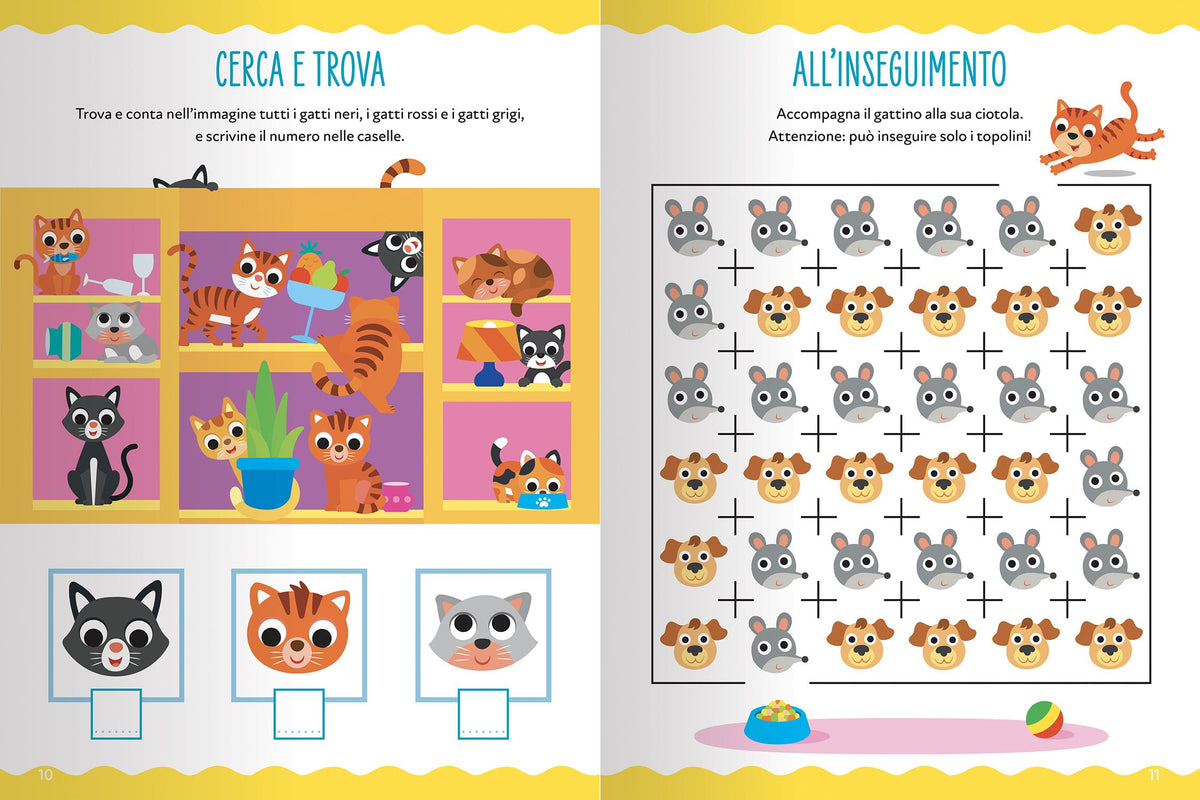 Amici Gatti. Giochi, percorsi, labirinti, coloring