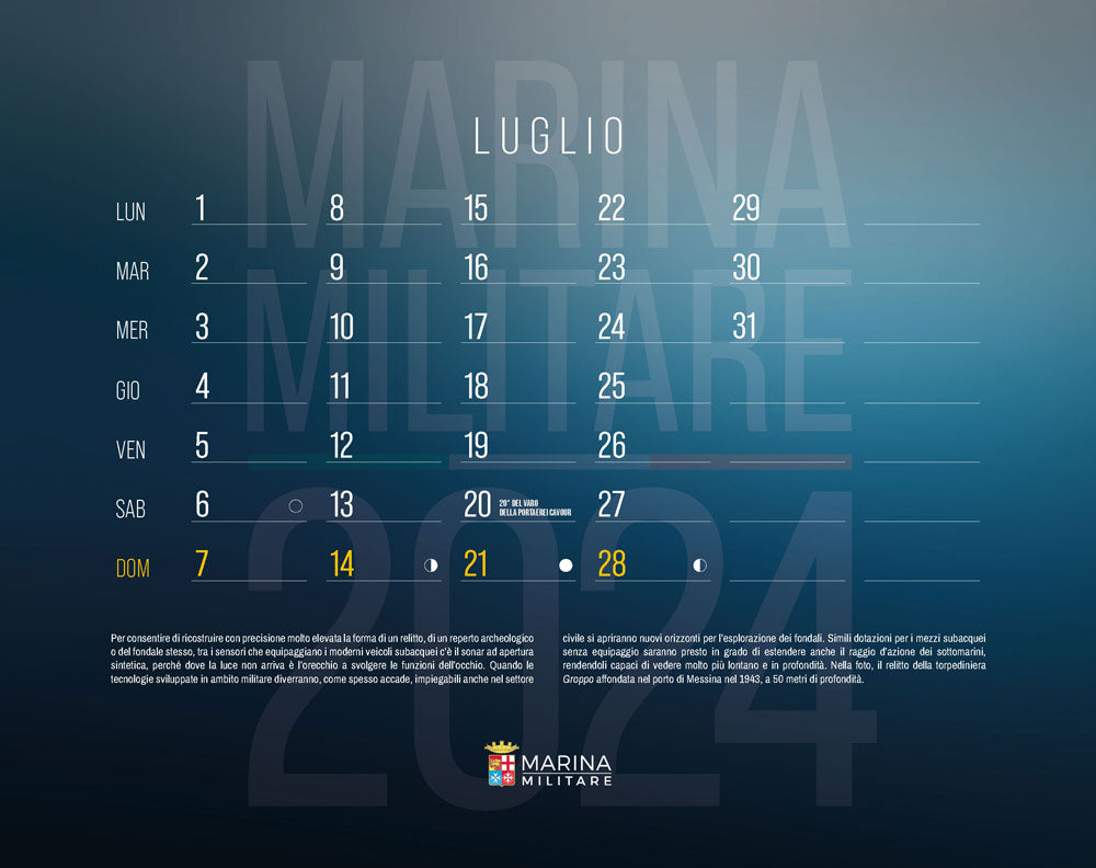 Calendario Marina 2024 - da tavolo