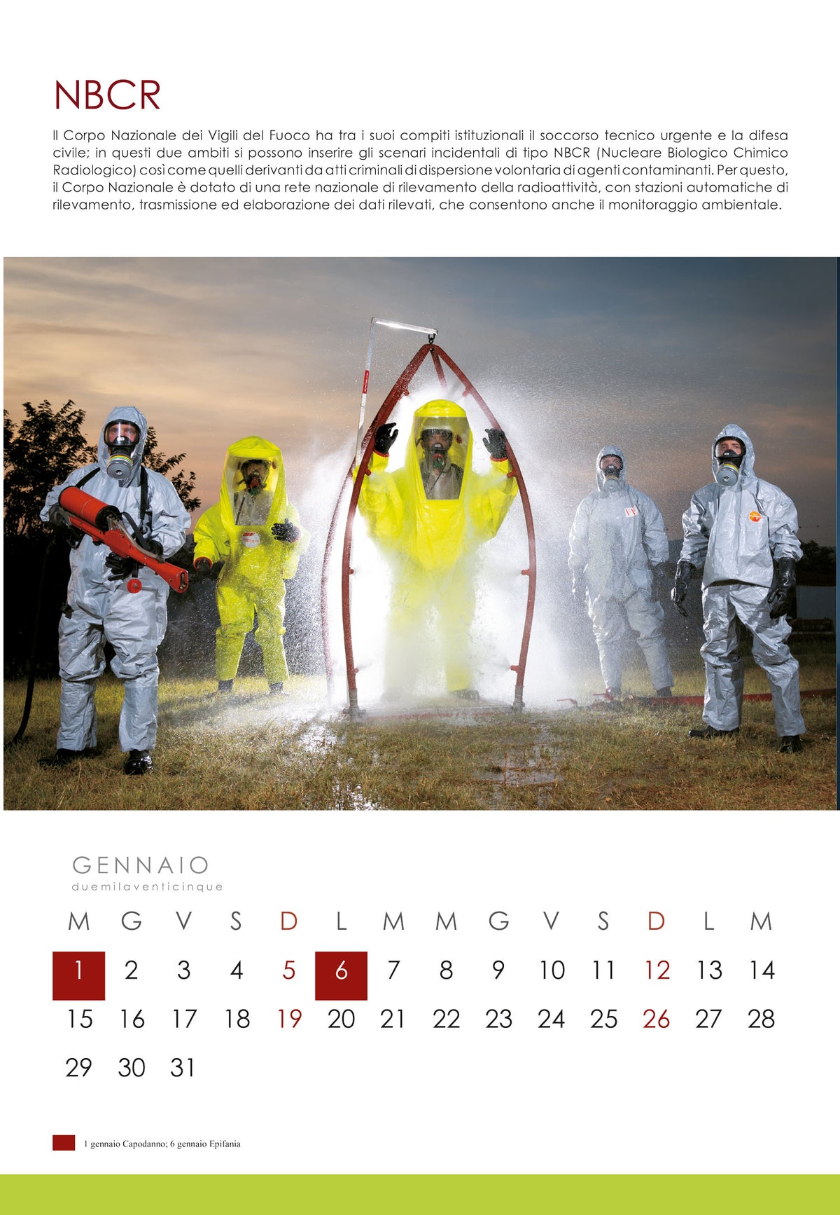 Calendario duemilaventicinque Vigili del Fuoco. Gioco di Squadra
