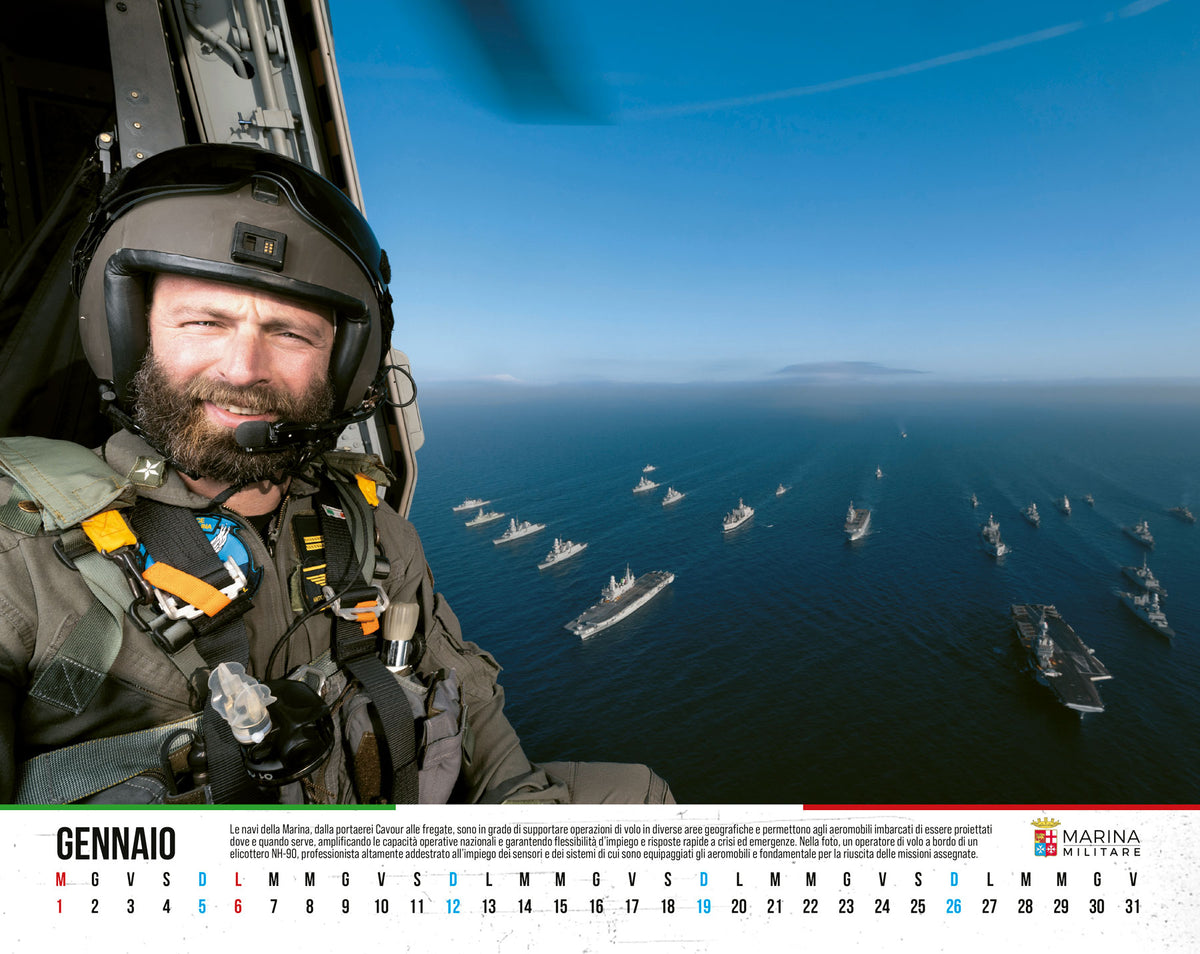 Calendario Marina Militare 2025 - da tavolo. Volti e sorrisi