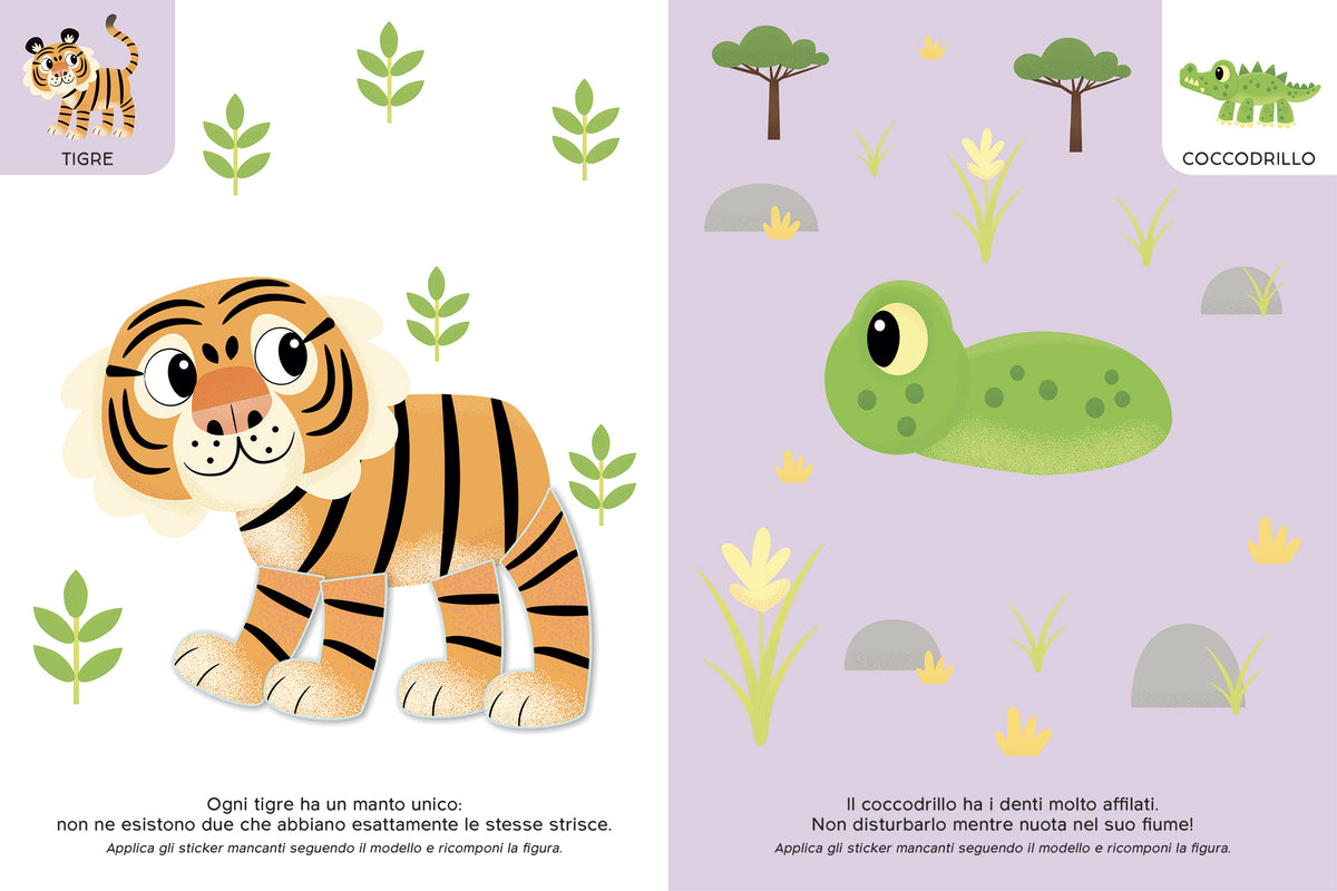 Animali selvaggi. All'interno 4 pagine di sticker riposizionabili