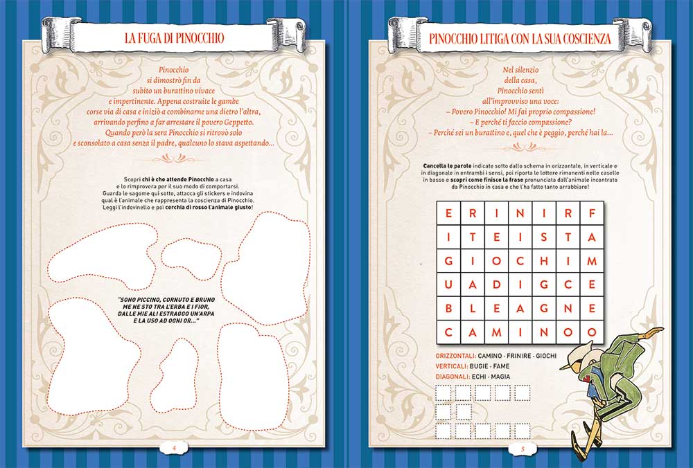 Pinocchio Activity. Con stickers