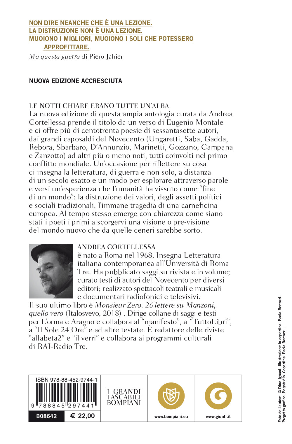Le notti chiare erano tutte un'alba. Antologia dei poeti italiani nella Prima Guerra Mondiale - Nuova edizione accresciuta
