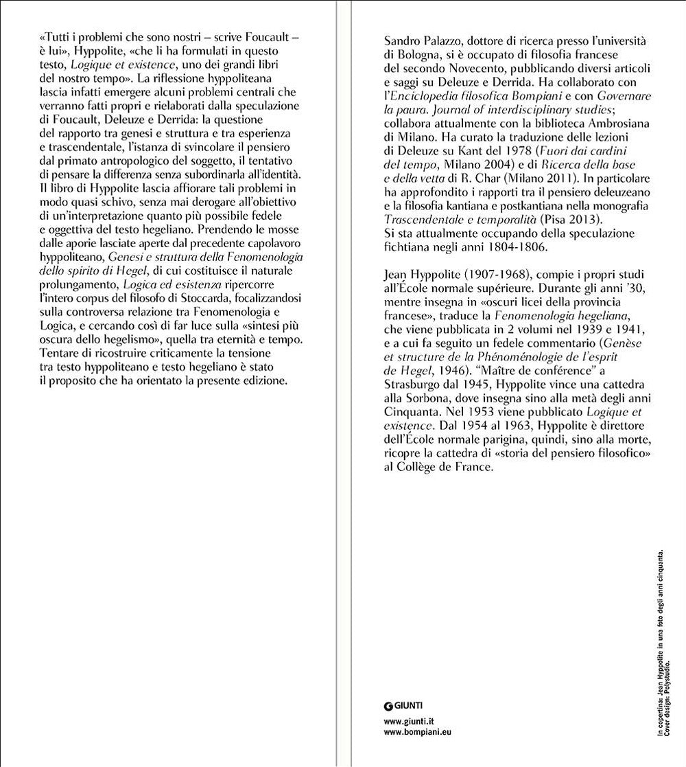 Logica ed esistenza. Saggio sulla logica di Hegel - Testo francese a fronte