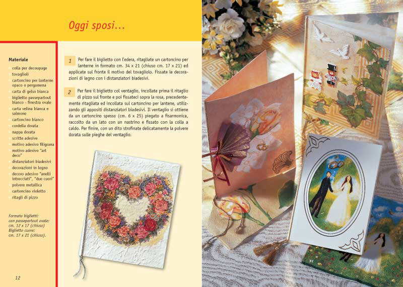 Decoupage con il tovagliolo. Biglietti di auguri