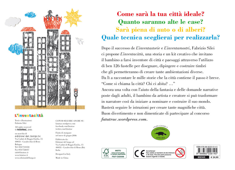 L'inventacittà. Libro + 126 fustelle per disegnare la città