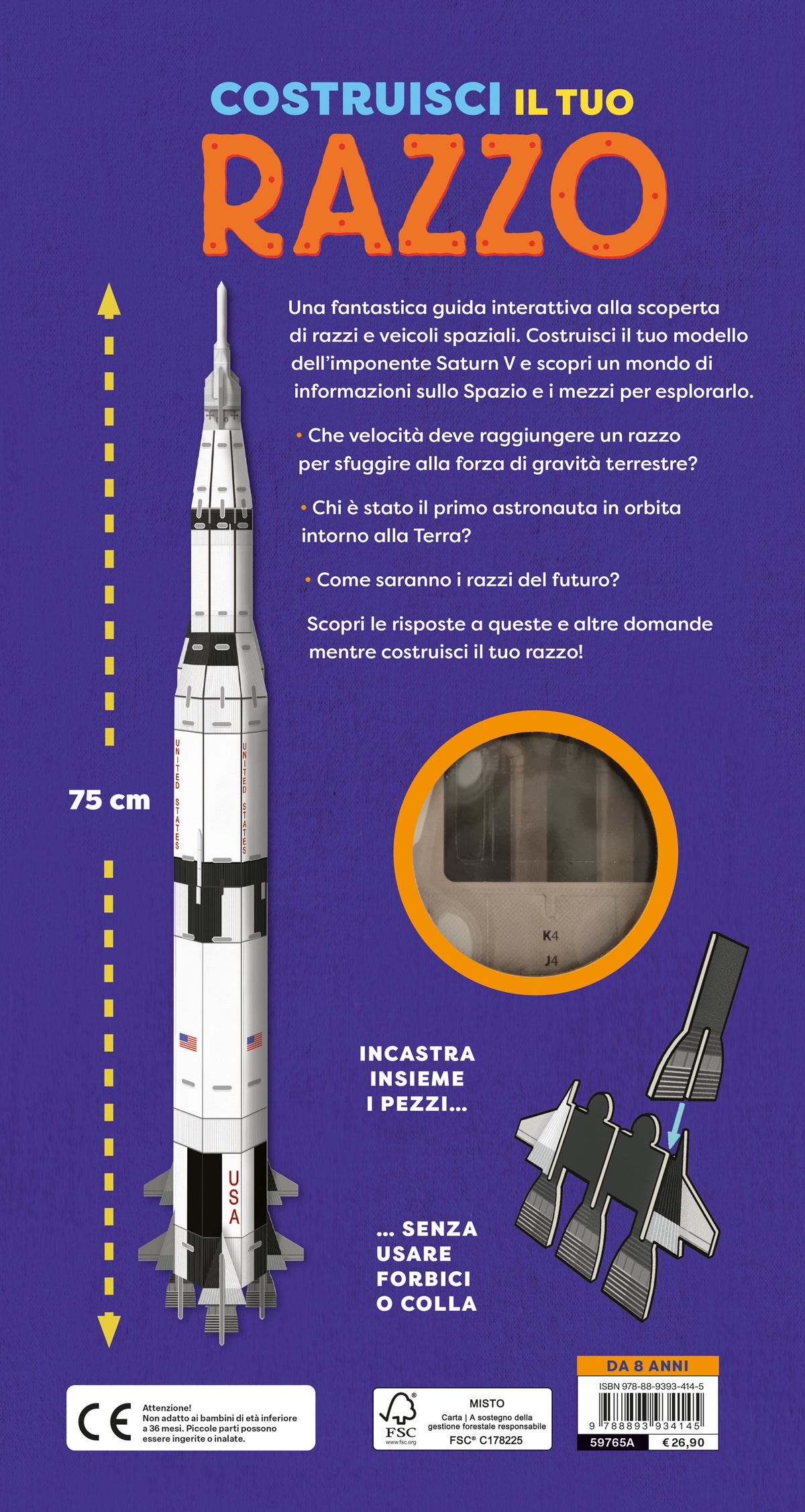 Costruisci il tuo razzo. Libro + modellino di 88 pezzi