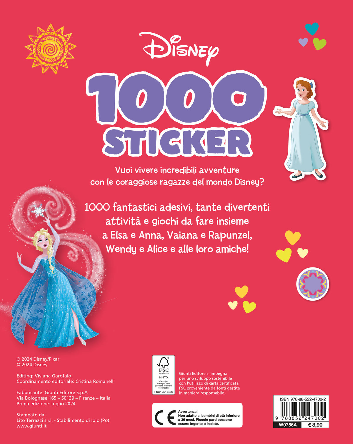 Ragazze coraggiose 1000 Sticker Disney. Tanti giochi e attività