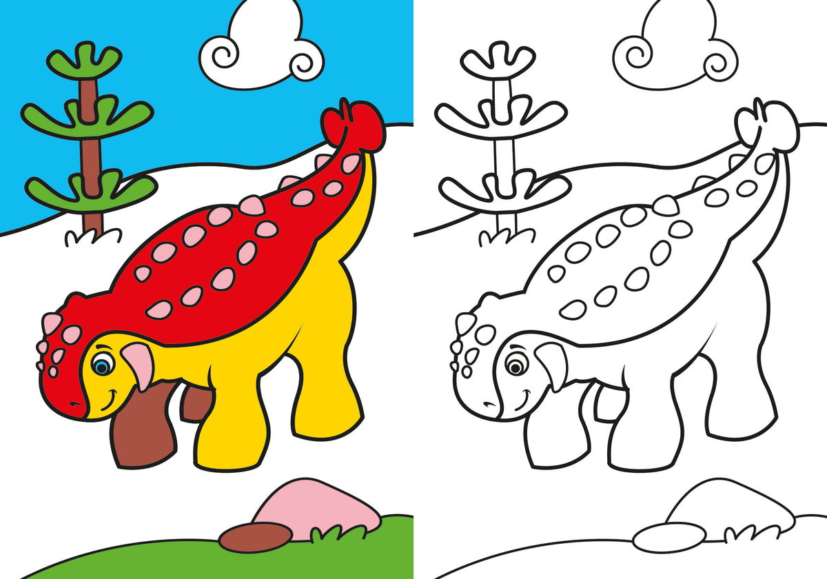 Dinosauri. Tanti simpatici dinosauri da colorare