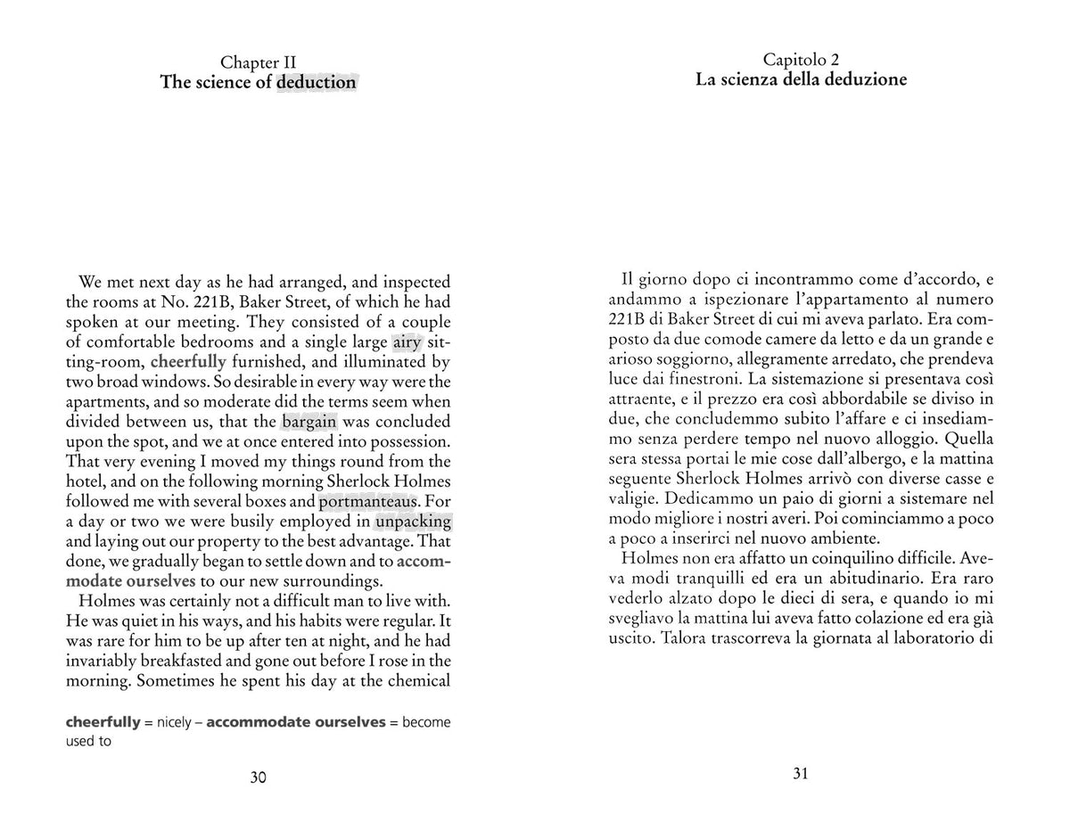 A Study in Scarlet - Uno studio in rosso. CON TESTO ITALIANO A FRONTE E NOTE LINGUISTICHE