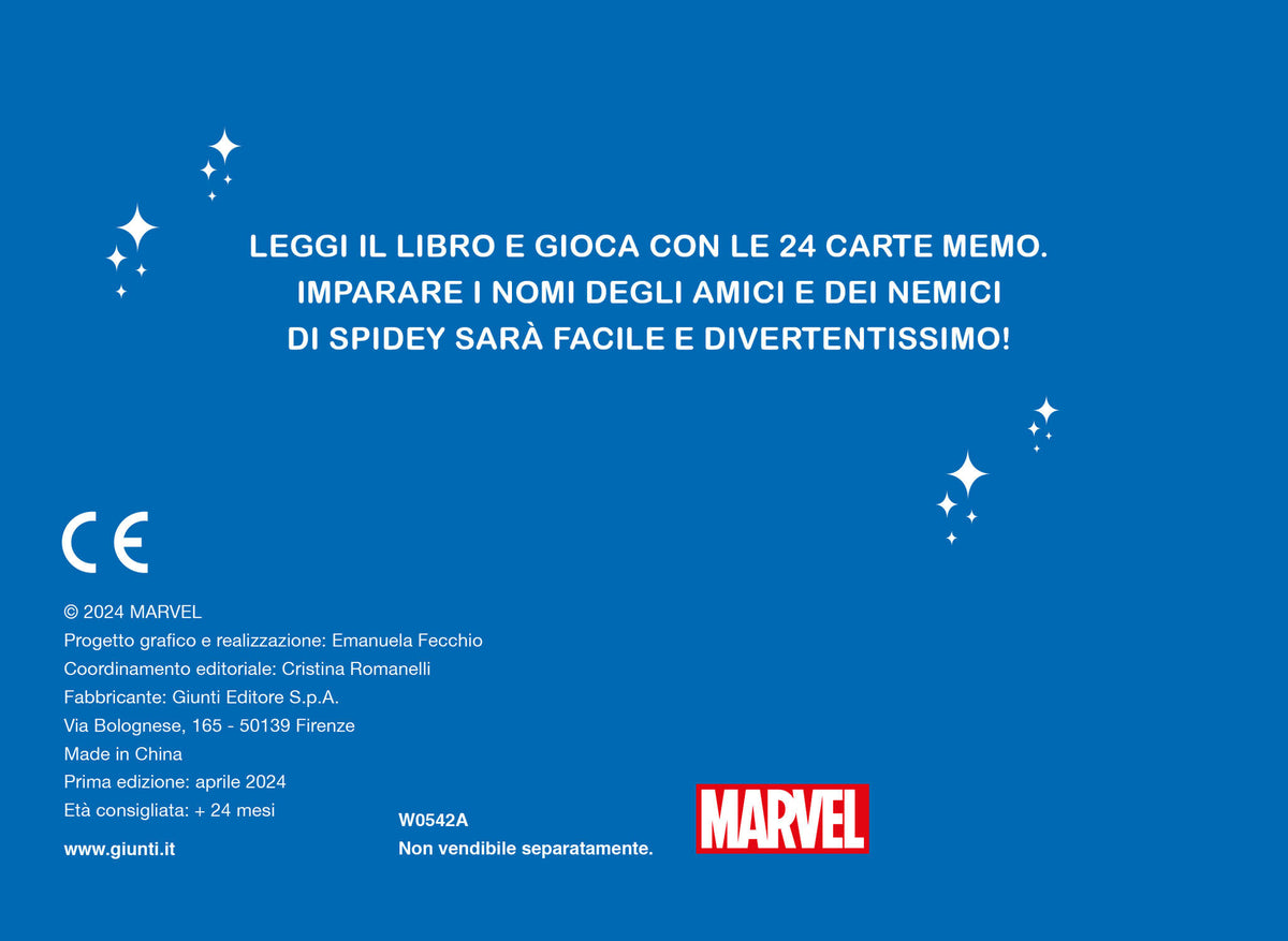 Spidey Memo Book Leggi e gioca