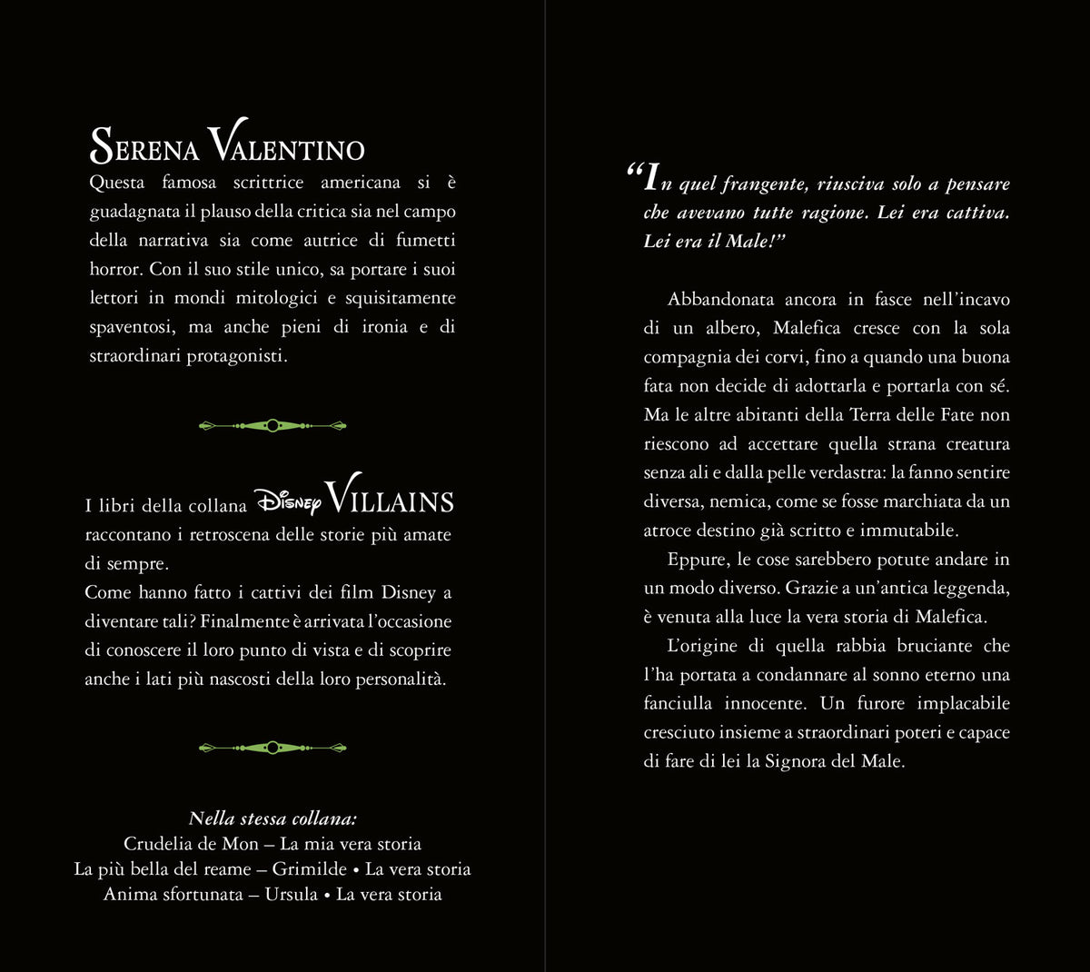 Malefica La Signora del male Disney Villains. La vera storia