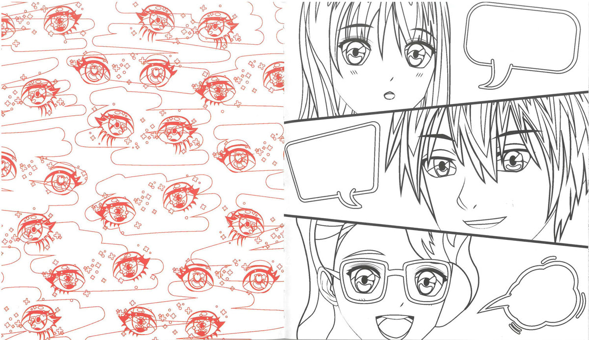 Manga Coloring. Fantastici personaggi in stile anime e manga da colorare