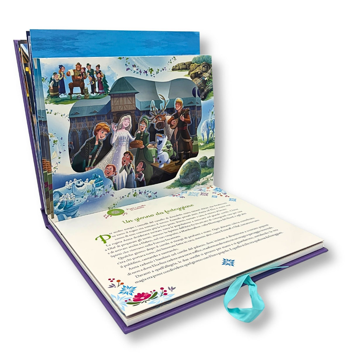 Frozen Magie di neve. I Grandi Pop-up 3d musicali. Premi la nota. Ascolta la melodia