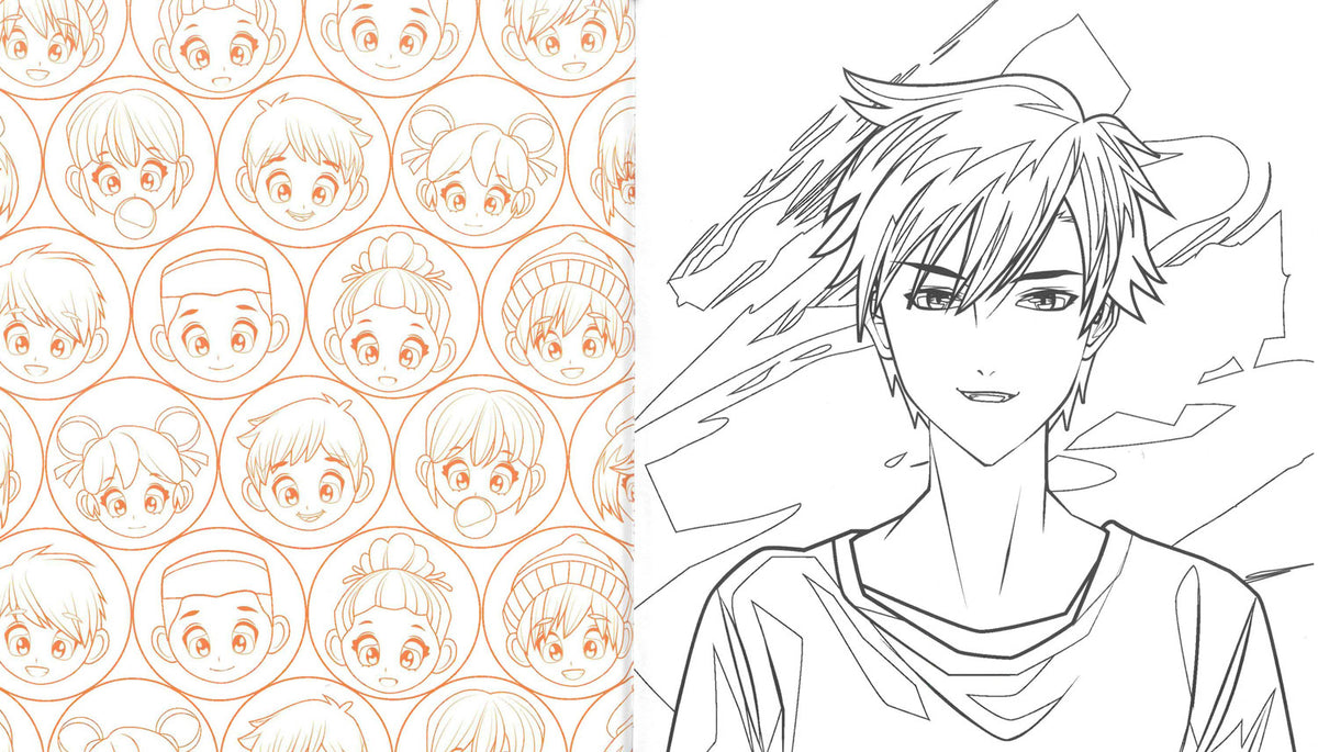 Manga Coloring. Fantastici personaggi in stile anime e manga da colorare