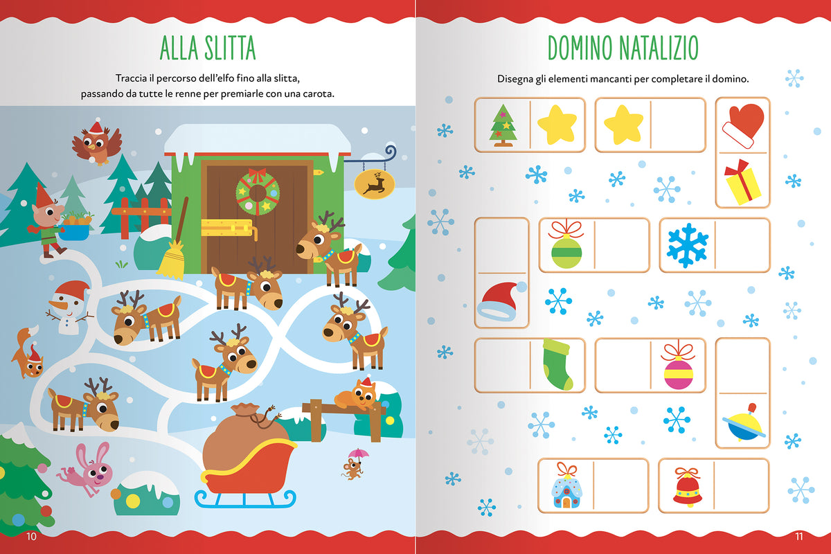 Magico Natale. Giochi, percorsi, labirinti, coloring