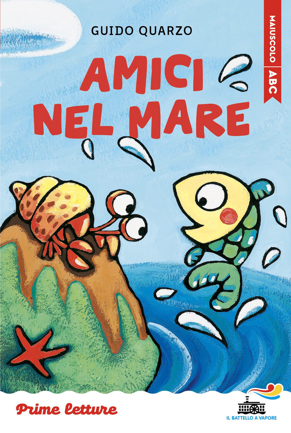 Amici nel mare. Stampatello maiuscolo a leggibilità facilitata