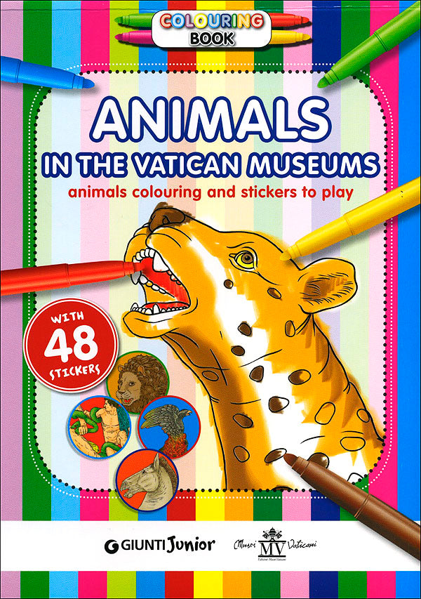 Colouring Book. Animals in the Vatican Museums. Animals colouring and stickers to play - With 48 stickers