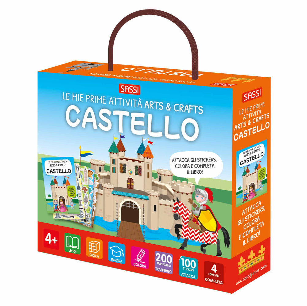 Castello. Le mie prime attività arts & crafts. Ediz. a colori. Con bastoncino da ricalco. Con 4 fondali. Con 200 trasferibili. Con 100 Adesivi.