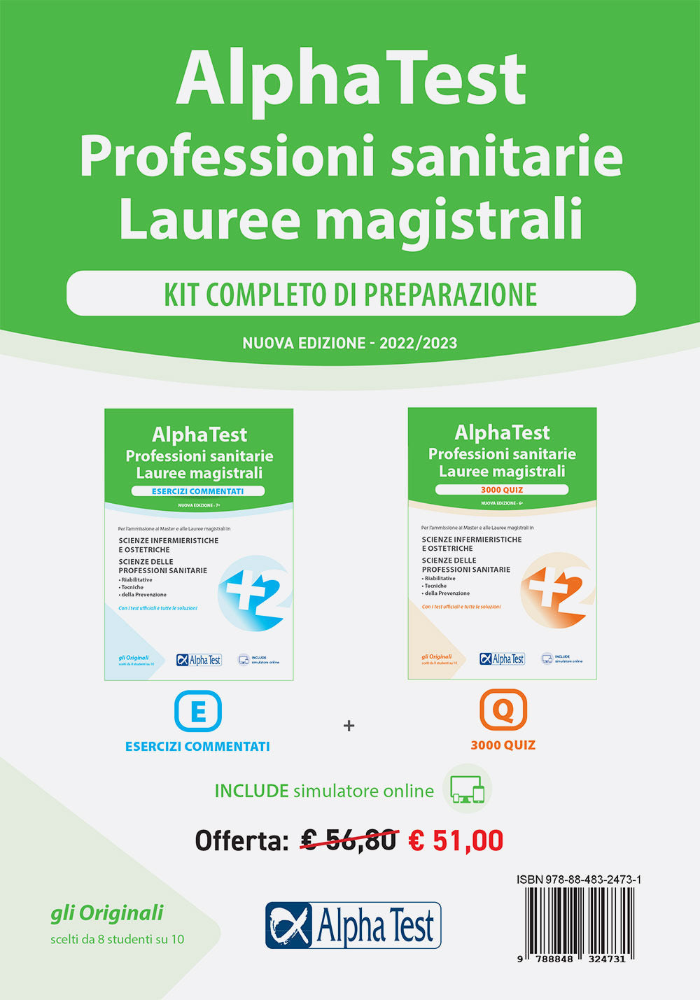 Alpha Test. Professioni sanitarie. Lauree magistrali. Kit: Esercizi commentati-3000 quiz. Con software di simulazione.