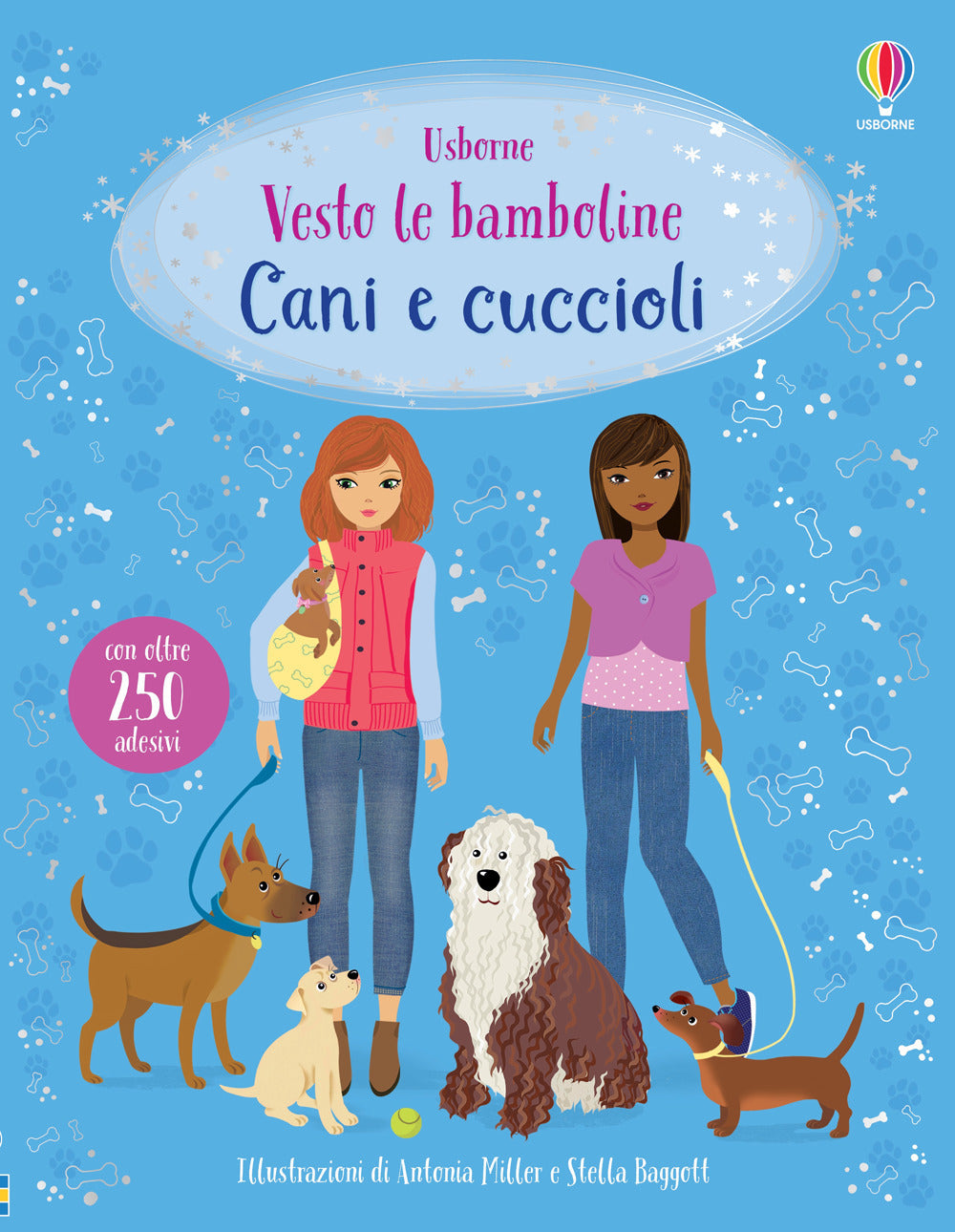 Cani e cuccioli. Vesto le bamboline. Con adesivi. Ediz. a colori.