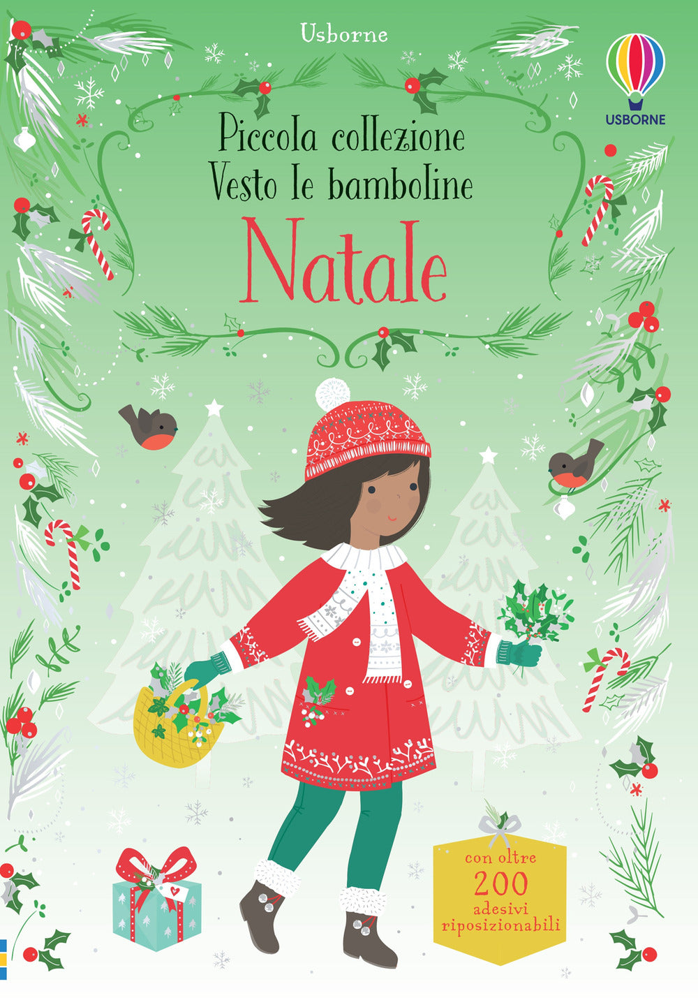 Natale. Piccola collezione. Vesto le bamboline. Con adesivi. Ediz. a colori.