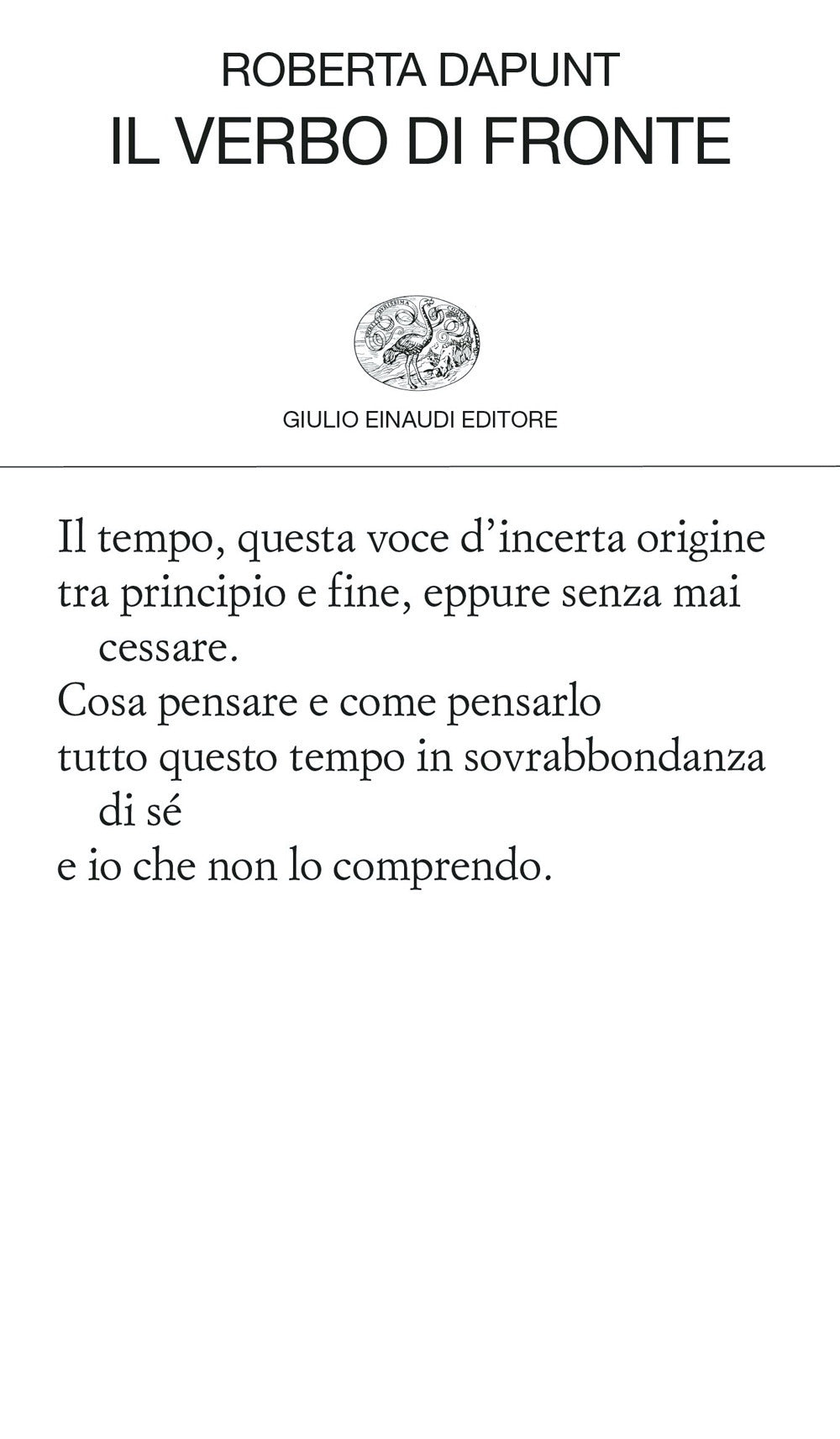 Il verbo di fronte
