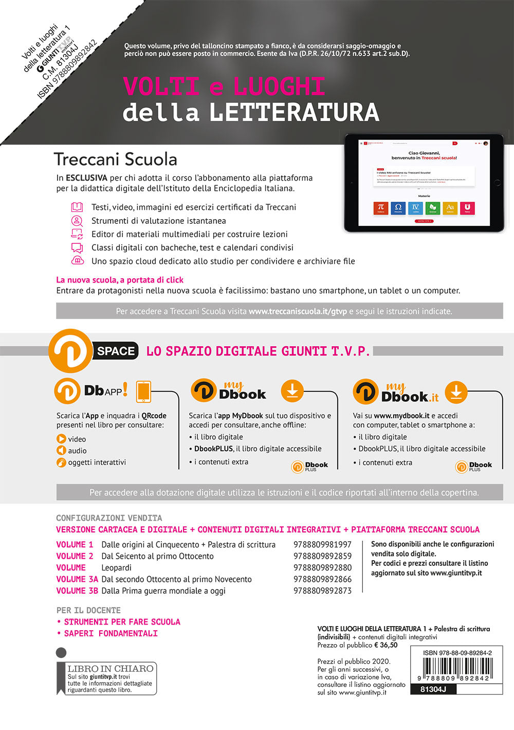 Volti e luoghi della Letteratura. 1 + Scrittura Confezione Vendita