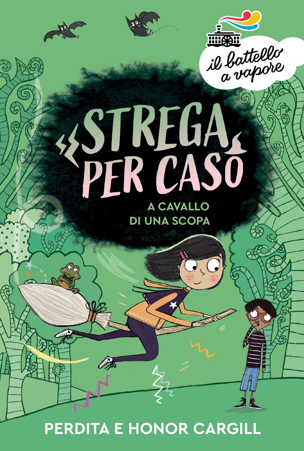 A cavallo di una scopa. Strega per caso.